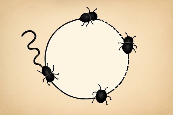 When Bugs on a Circle Choose Chaos or Order