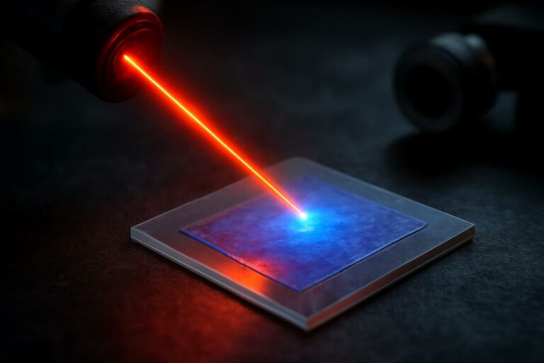Can a Laser Re-write Light’s Color in a Single Layer?