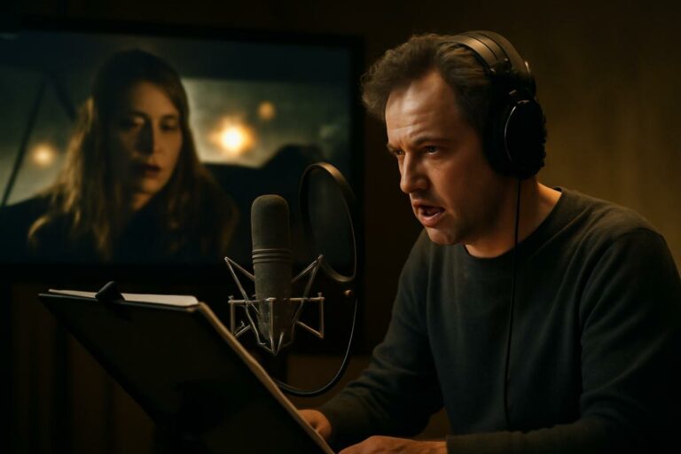 Dubbing that adapts voice to every scene’s heartbeat.