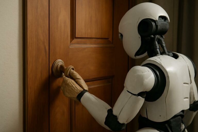 When Robots Feel Their Way They Move Like Us