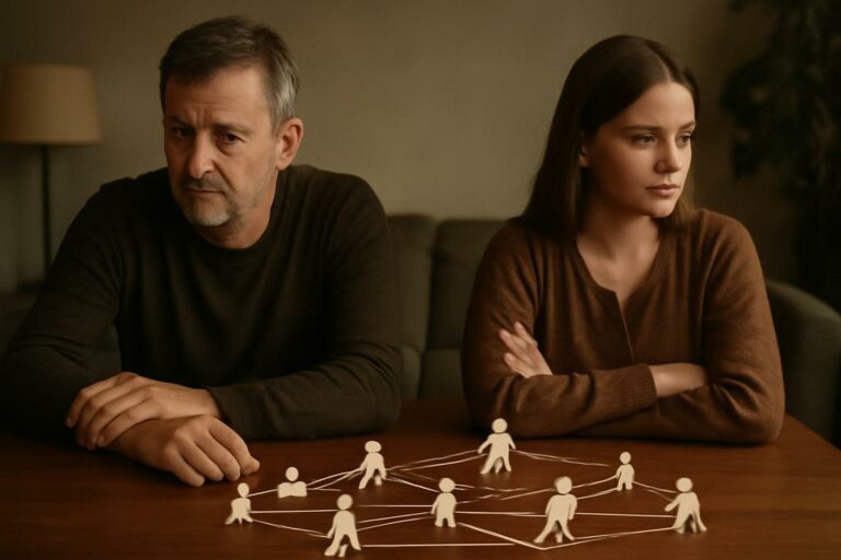 When Family Ties Break and Rewire the Social Web